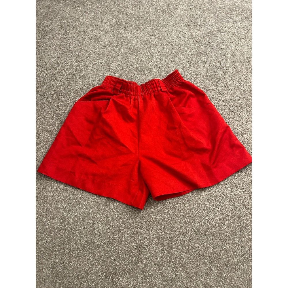 New Directions Shorts Womens S‎ Red Excellent Vintage High Waisted Elastic Waist